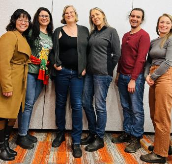 Some of the members of the project team (left to right): Teresa Carlson, Stefania Pizzirani, Lenore Newman, Angela McIntyre, Alesandros Glaros, and Charmaine White
