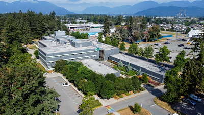 Building A and Chilliwack campus, viewed from above