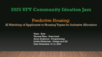 Predictive Housing Presentation screenshot for Community Ideation Jam