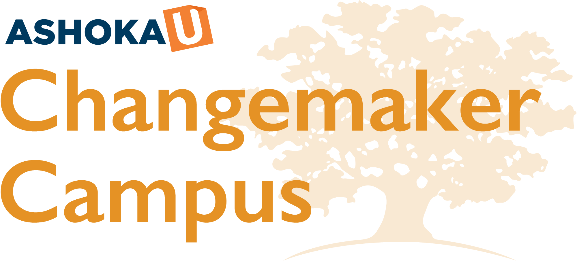 Ashoka U Changemaker campus with a tree illustration