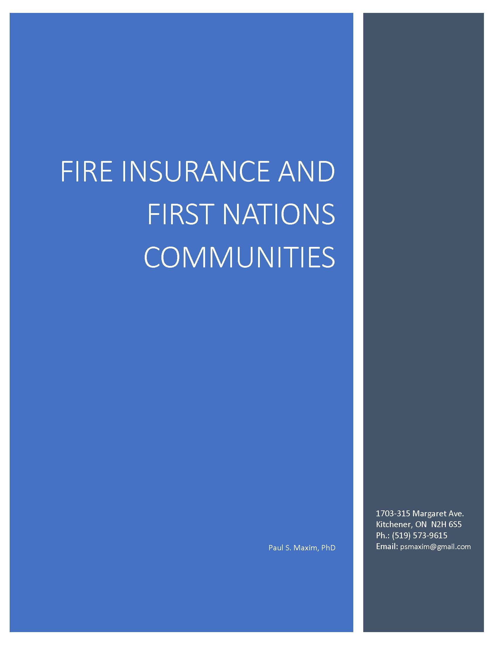 Cover of the report