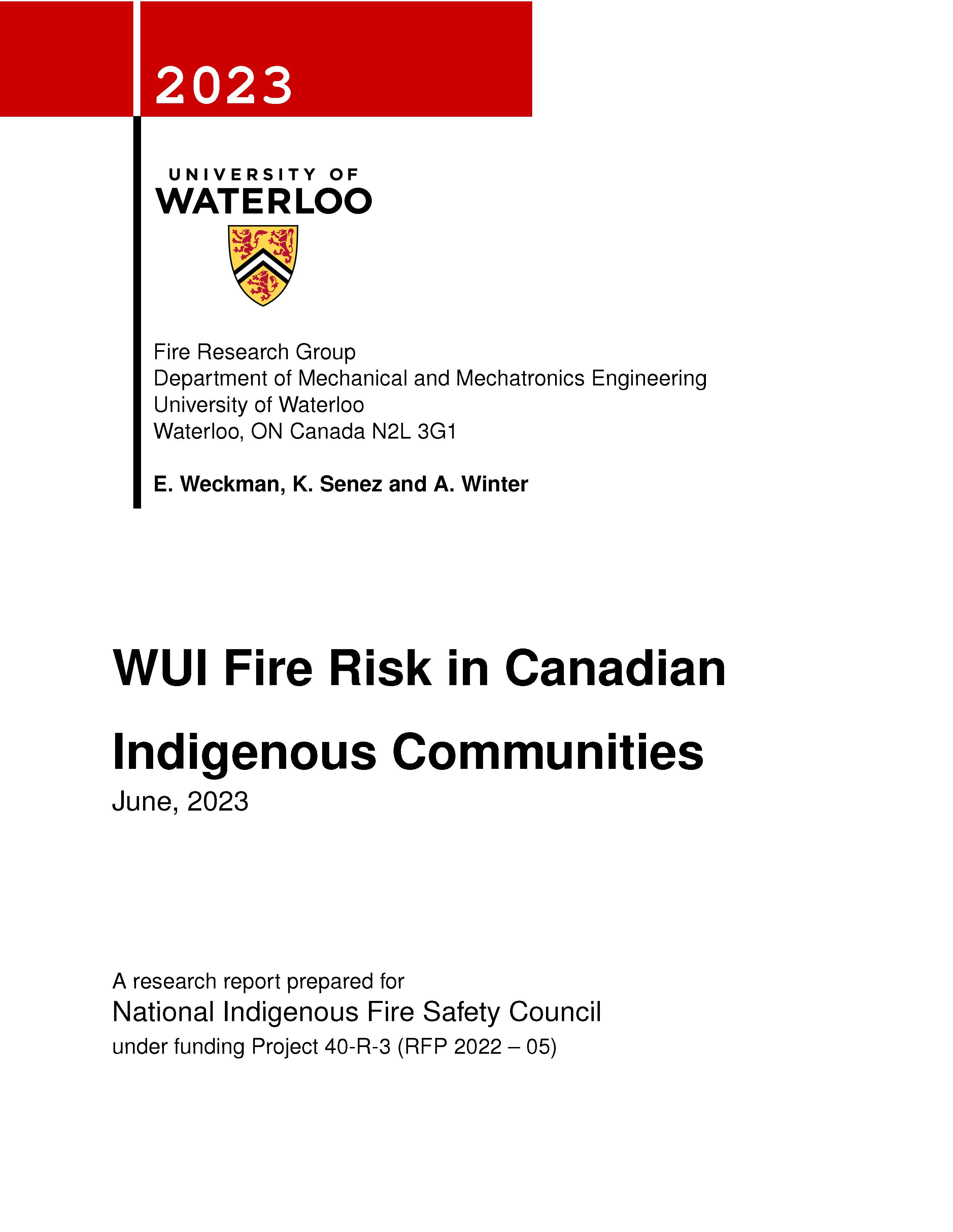 Cover of the report