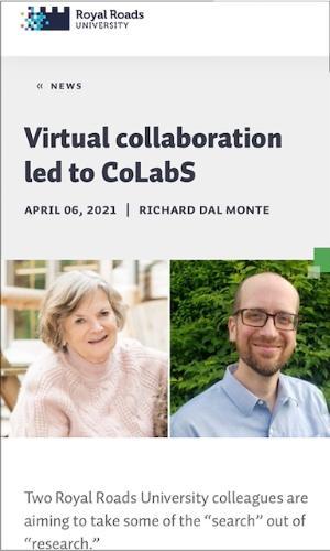 Virtual collaboration led to CoLabS_Article