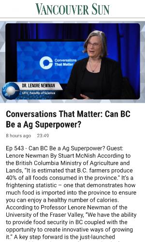 Conversations that Matter Can BC be an ag superpower