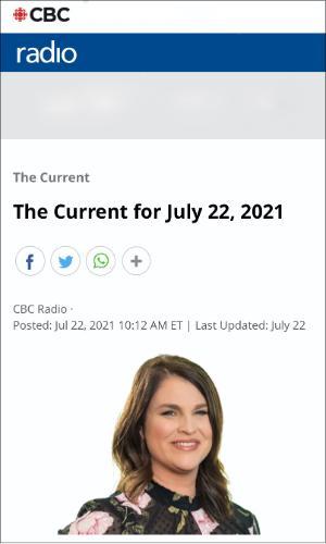 The Current (CBC Radio). (July 21, 2021). Extreme Heat. Lenore Newman
