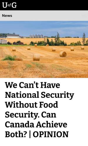 We Cant Have National Security Without Food Security