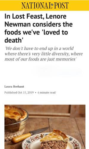 In Lost Feast, Lenore Newman considers the foods we’ve loved to death