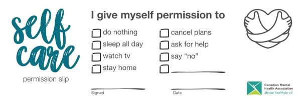 List of permission to let go of