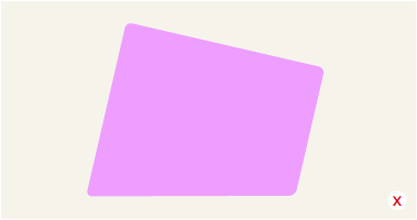 Example of a photograph contained inside a graphic shape