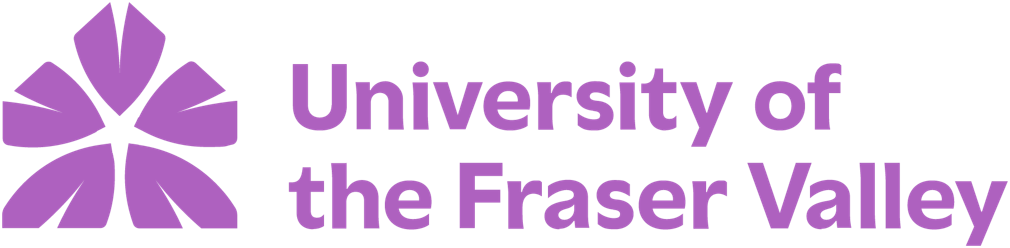 UFV logo recoloured purple
