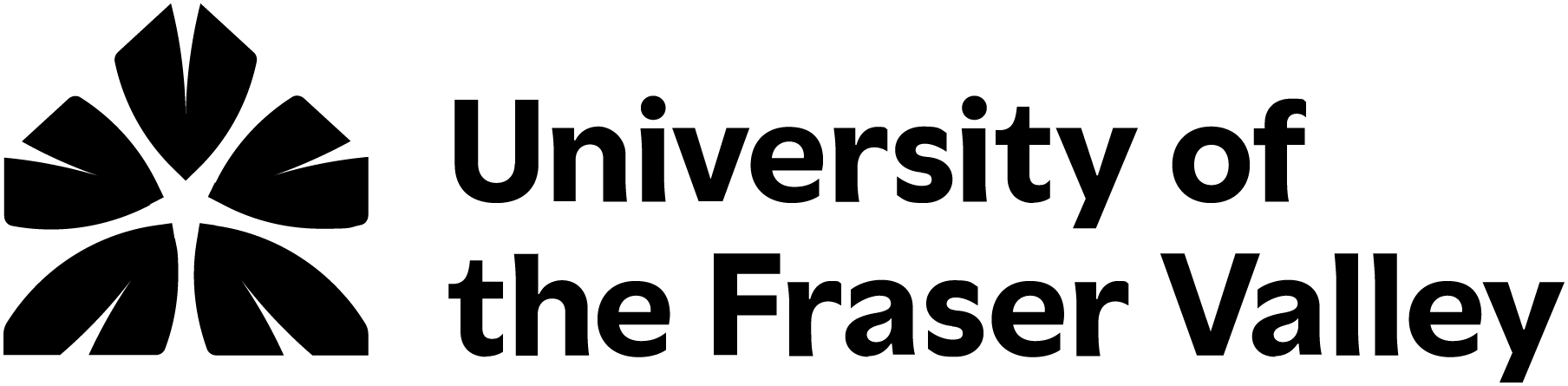 Black University of the Fraser Valley logo