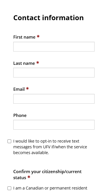 Student Inquiry Form